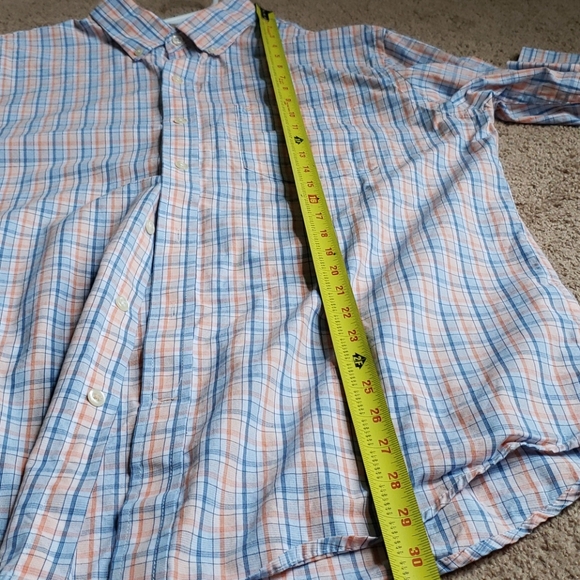 Mens izod blue orange szM lightweight button down - Picture 4 of 6